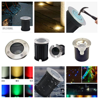 Promotion : Projecteurs LED encastrables IP65 AC100-277V pour aménagement paysager, CRI élevé, type III, lumière chaude, contrôle par capteur, construction en acier inoxydable