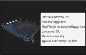 Approvisionnement direct <span class=keywords><strong>de</strong></span> <span class=keywords><strong>prix</strong></span> usine pour Wrangler porte-bagages spécial à deux portes, porte-bagages, cage <span class=keywords><strong>de</strong></span> modification hors route - Product Image 2
