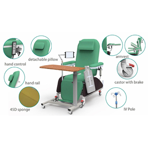 Silla <span class=keywords><strong>de</strong></span> Hemodiálisis Profesional <span class=keywords><strong>de</strong></span> Grado Clínico con 4 Ruedas Silenciosas y Sistema <span class=keywords><strong>de</strong></span> Bloqueo Seguro - Product Image 5