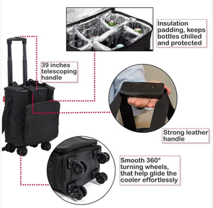 Sac de transport pour 6 bouteilles de vin, idéal pour les dégustations et les fêtes - Product Image 5