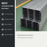 Panneau de plancher composite sans béton |   Plateforme de stockage en acier à installation à sec pour entrepôt et construction de bâtiments