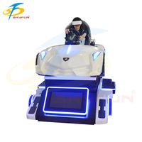 Simulateur de course automobile 9D VR Machine de jeu d'arcade à pièces Simulateur de moto de conduite de réalité virtuelle Acier en fibre de verre