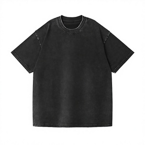 T-shirt en denim uni en coton 100% tricoté, imprimé DTG, taille plus, coupe classique pour homme, style vintage personnalisé - Product Image 2