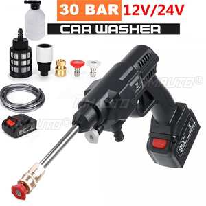 Laveuse de voiture 24/12V 30 BAR, pistolet à eau haute pression pour lavage de voiture, générateur de mousse pour le lavage de voiture, avec batterie 1/0, type sans fil/filaire - Product Image 1