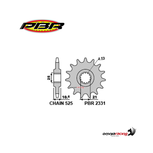 Piñón Delantero de Motor de Motocicleta de Alta Calidad PBR 525 con Código de Goma 2331G 15 Dientes para TRK502X 2018 - Product Image 1