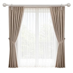 ราวม่านโลหะสีขาวทันสมัยพร้อมปลายม่านทรงกลม - Product Image 6