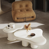 Table à thé nuage de style nordique crème moderne lumière de luxe design créatif en bois pour salle à manger salon usage domestique ensemble de meubles