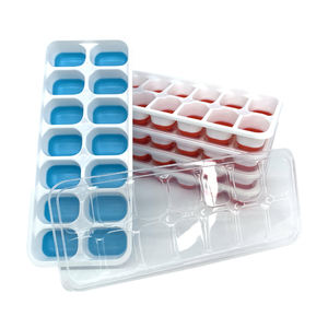 RAYBIN कस्टम BPA मुक्त प्रमाणित आसान रिलीज रचनात्मक क्रिसमस मोल्ड हटाने योग्य ढक्कन के साथ गेंद 14 छेद सिलिकॉन बर्फ घन ट्रे - Product Image 3