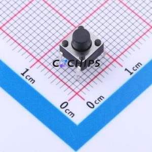 TC-1101DR-6.0H-250 Tactile Switch Through hole-4P,6x6mm Switch Single Pole Single Throw Round Button 2.5N Through Hole - Product Image 1