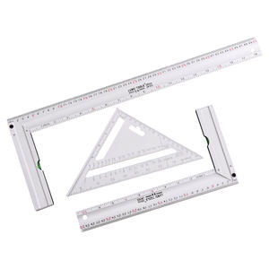 <span class=keywords><strong>Regla</strong></span> en <span class=keywords><strong>T</strong></span> <span class=keywords><strong>de</strong></span> <span class=keywords><strong>Aluminio</strong></span> Resistente Tipo Americano <span class=keywords><strong>de</strong></span> 265 mm y 300 mm para Control <span class=keywords><strong>de</strong></span> Nivel en Trabajos <span class=keywords><strong>de</strong></span> Madera - Product Image 1