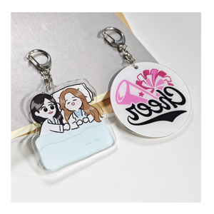 Diseño Personalizado de Llavero Acrílico Transparente con Efecto Holográfico y Resina Epoxi - Product Image 2