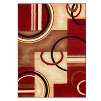 Benutzer definierte Deko-Ringe Rot Geometric Modern Casual Area Rug 5x7
