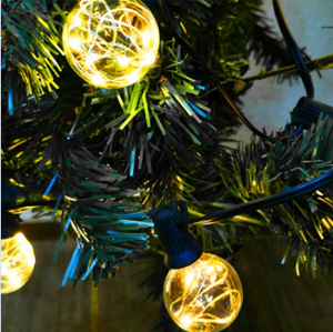 Guirnalda de Luces Solares G40 de 25 Pies para Exteriores, Patio Trasero, <span class=keywords><strong>Guirnaldas</strong></span> LED G40, Luces Solares Vintage G40, Guirnalda de Luces de Alambre de Cobre - Product Image 6