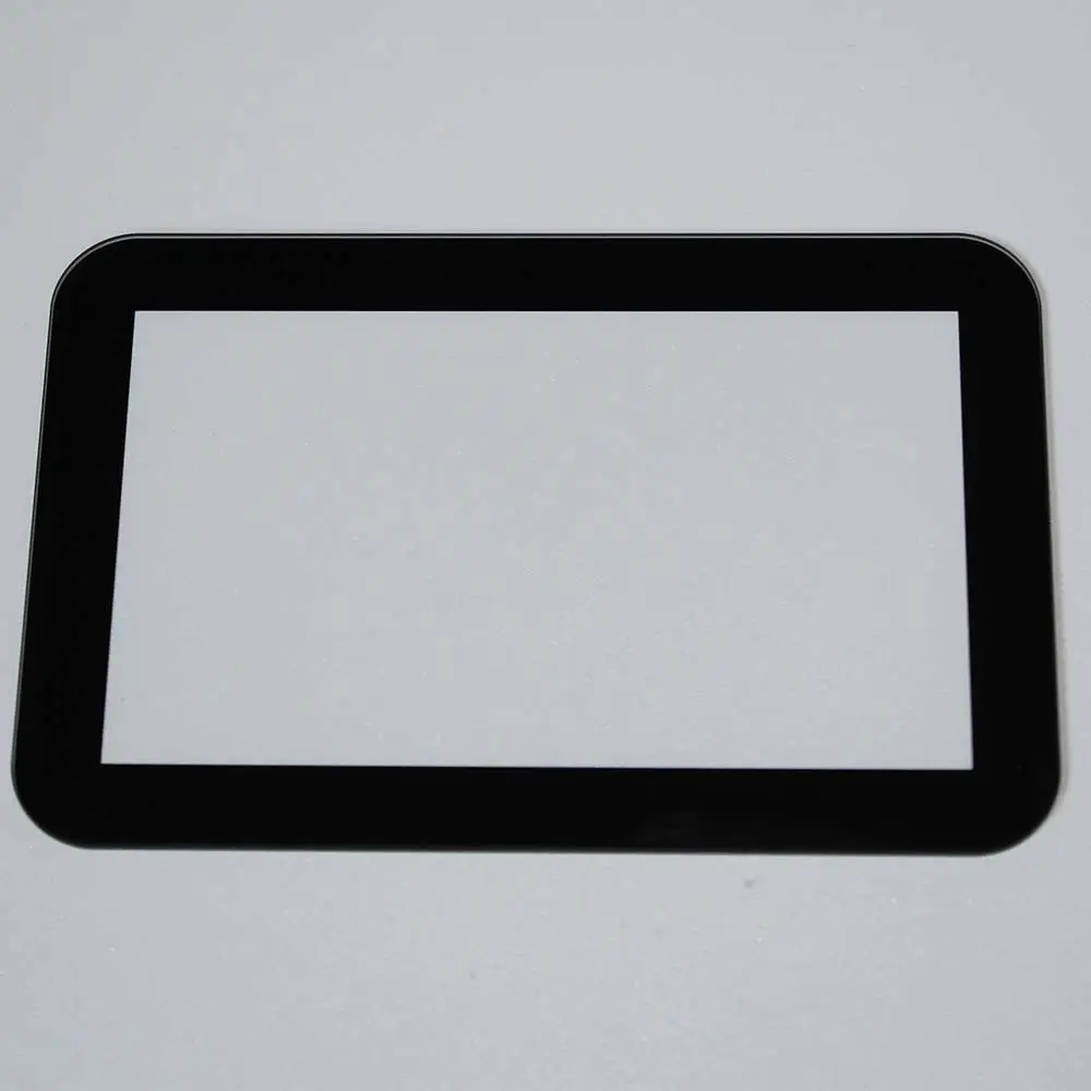 TV bilgisayar için siyah serigraf baskı ile özelleştirilmiş LCD temperli cam Panel