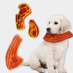 Juguete Masticable para Perros Serie Steak, Directo de Fábrica, Juguete Chillón de Vinilo de Alta Calidad, Divertido y Interactivo para Aliviar el Aburrimiento - Product Image 1
