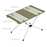 Meubles d'extérieur, table pliante compacte portable de camping en aluminium ultraléger, petite table de pique-nique de plage