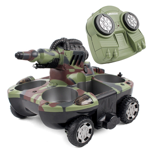Tanque anfibio teledirigido 3 en 1, interruptor de modo Dual, coche de batalla por agua, juguete a prueba de agua - Product Image 1