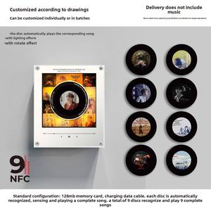 Veilleuse magnétique pour réfrigérateur avec capteur NFC, commande <span class=keywords><strong>vocale</strong></span> automatique, image personnalisable, autocollant en acrylique - Product Image 1