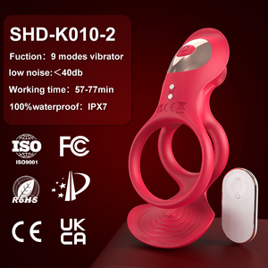 S-HANDE 4 In1 Silicone <strong>Remote</strong> <strong>Control</strong> Delay Clitoial Penis Ring Scrotum Stimulator Cock Ring Rose <strong>Vibrator</strong> for Couple - Product Image 4