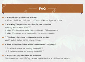 Macchina per la lavorazione degli anacardi del pelapatate del frantoio per la pulizia del vibratore del seme di Kaju Caju industriale in vendita - Product Image 2