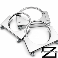 Collier de serrage en U pour échappement en acier inoxydable 304, écrou hexagonal robuste universel 4,0 pouces pour double tuyau, connexion de silencieux d'échappement OEM