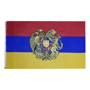 Быстрая доставка, Национальная 100% Армения, полиэстер, две стороны 3x5 футов, напечатанный флаг, новый