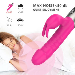 Frauen Kaninchen Vibrator Kunst gummi <span class=keywords><strong>Dildo</strong></span> mit Stretch Thrust ing Move Sexspielzeug für den weiblichen Gebrauch - Product Image 2