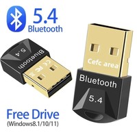 Adaptador USB Bluetooth 5.4, Transmisor de Audio BT, Receptor Inalámbrico para Altavoz, Ratón, Computadora, Portátil