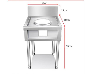 เตาแก๊สแบบสองหรือสาม304/201เตาไฟฟ้าสำหรับใช้ในครัวเรือนและโรงแรม Victory Kitchen - Product Image 4