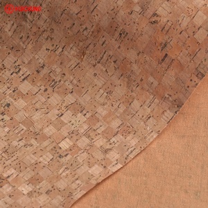 Textile <span class=keywords><strong>en</strong></span> cuir de liège, 50 m, tissu adhésif personnalisé, Grain carré, couleur naturelle, pour chaussures et sacs - Product Image 2