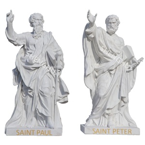 Famosas Estatuas Religiosas de Mármol de San Pedro y San Pablo - Product Image 1