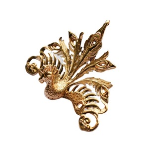 Couronne de cheveux de mariée Phoenix 55x82mm en cuivre plaqué or, accessoire de bijouterie fait main, matériau DIY - Product Image 4