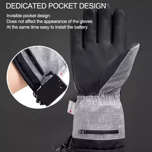 New Electric Heated Gloves Rechargeable Battery Powered Hand Warm Gloves For Snowboarding