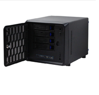 Serveur de stockage en réseau NAS Mini ITX avec baie de disque dur 3,5 pouces à échange à chaud, 4 pièces, OEM ODM personnalisé, ordinateur PC IPFS