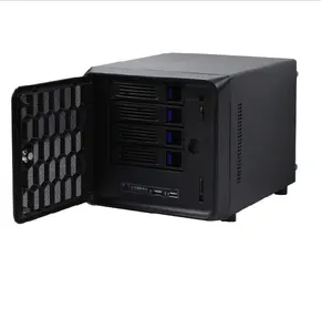 कस्टम OEM ODM 4PCS 3.5 इंच HDD बे गर्म स्वैप ड्राइव मिनी itx nas नेटवर्क संलग्न संग्रहण सर्वर कंप्यूटर पीसी IPFS