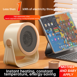 Chauffage d'appoint sûr avec protection contre la surchauffe, mini radiateur soufflant de chaleur, ventilateur de table portable, supporte l'impression de logo - Product Image 5