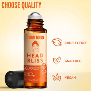 Kepala Bliss minyak esensial gulungan on - Natural migrain Roller Blend dengan Rosemary <span class=keywords><strong>Frankincense</strong></span> <span class=keywords><strong>Oil</strong></span> Minyak Lavender minyak Peppermint - Product Image 6