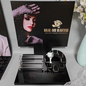 Tùy chỉnh tinh tế <span class=keywords><strong>Acrylic</strong></span> màu đen nước hoa son môi hiển thị đứng Salon truy cập mỹ phẩm sang trọng hiển thị - Product Image 2