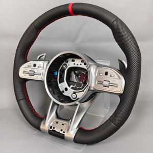 Volant en cuir véritable de luxe pour <span class=keywords><strong>Mercedes</strong></span> Benz W221 W238 W253 W447 W463 W639 C43 C63 C63S - Product Image 5