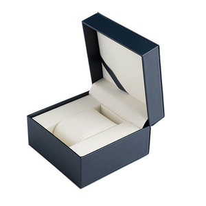 Bestyle Luxe Donkerblauwe Stijve Klep Deksel Geschenkverpakking Pu Lederen Dozen Voor Horloge Accepteren Uw Logo - Product Image 5