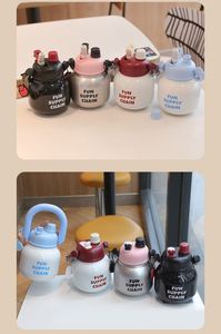 Tasse isotherme double paroi en acier inoxydable pour enfants, grande capacité, anti-chute, avec séparation thé-eau, idéale comme cadeau - Product Image 3