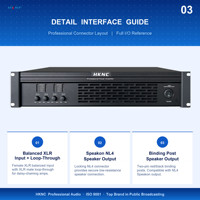 HKNC HK-A2705 Profesyonel Güç Amplifikatörü 4*700W Dört Kanallı H+ Sınıfı Geniş Voltaj 170-250VAC Konser, Konferans, KTV için