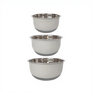 ชามสเตนเลสแบบประหยัดสำหรับตกแต่งห้องนั่งเล่นชามผสมสลัด - Product Image 1