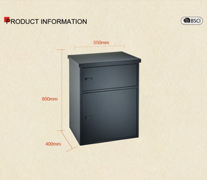 <span class=keywords><strong>Cassetta</strong></span> <span class=keywords><strong>Postale</strong></span> Moderna da Esterno in Metallo Zincato, Contenitore per Pacchi per Appartamenti, Decorazione da Esterno - Product Image 5