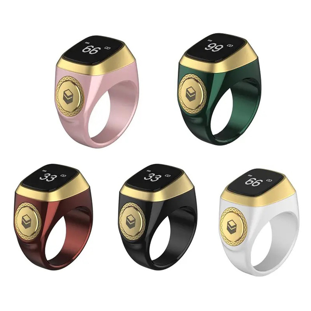 Iqibla Smart Tasbih Zikr Ring Muslim Islamic Electronic Digital Counter Tasbeeh Smart Ring Tasbih