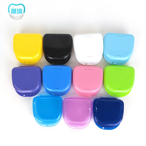 Denture <b>Case</b> With Holes <b>Retainer</b> Storage Box Portable Orthodontic Holder For Home And Commercial Use Multi Color Available - Product Image 1
