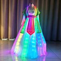 Robe de danse coréenne LED, Hanbok lumineux, costume de scène, robe LED à changement de couleur pour spectacle et événement