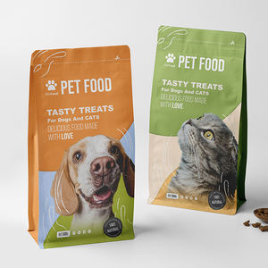 Impresión personalizada de plástico perro tratar embalaje 200g 500g 1kg 2kg fondo plano bolsa de comida para gatos Mylar cremallera Stand up bolsas de comida para mascotas - Product Image 2