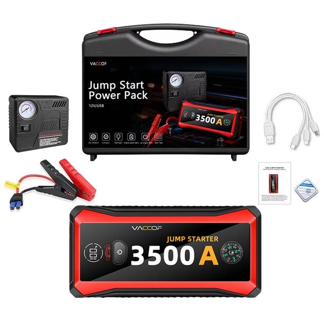 High Power Car Battery Jump Starter Multi-Function Car Jump Starter 3500A Peak Current Portable Jump Starter Power Bank
