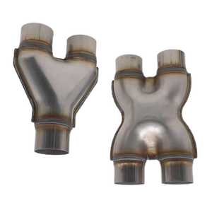 Usine en gros <span class=keywords><strong>Performance</strong></span> universelle aluminisé 409 système d'échappement en acier inoxydable 51mm-89mm tuyau en Y de connexion - Product Image 2